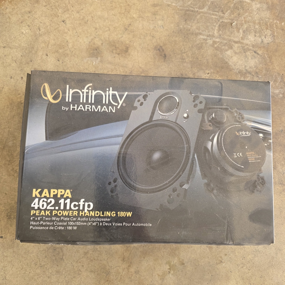Infinity Kappa By Harman 462.11cfp, Car Audio Speaker - Black 4"x6"